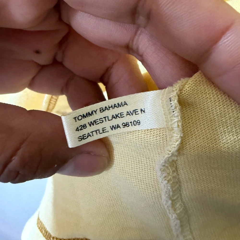 Tommy Bahama Yellow Island Tone Cotton T-Shirt XL